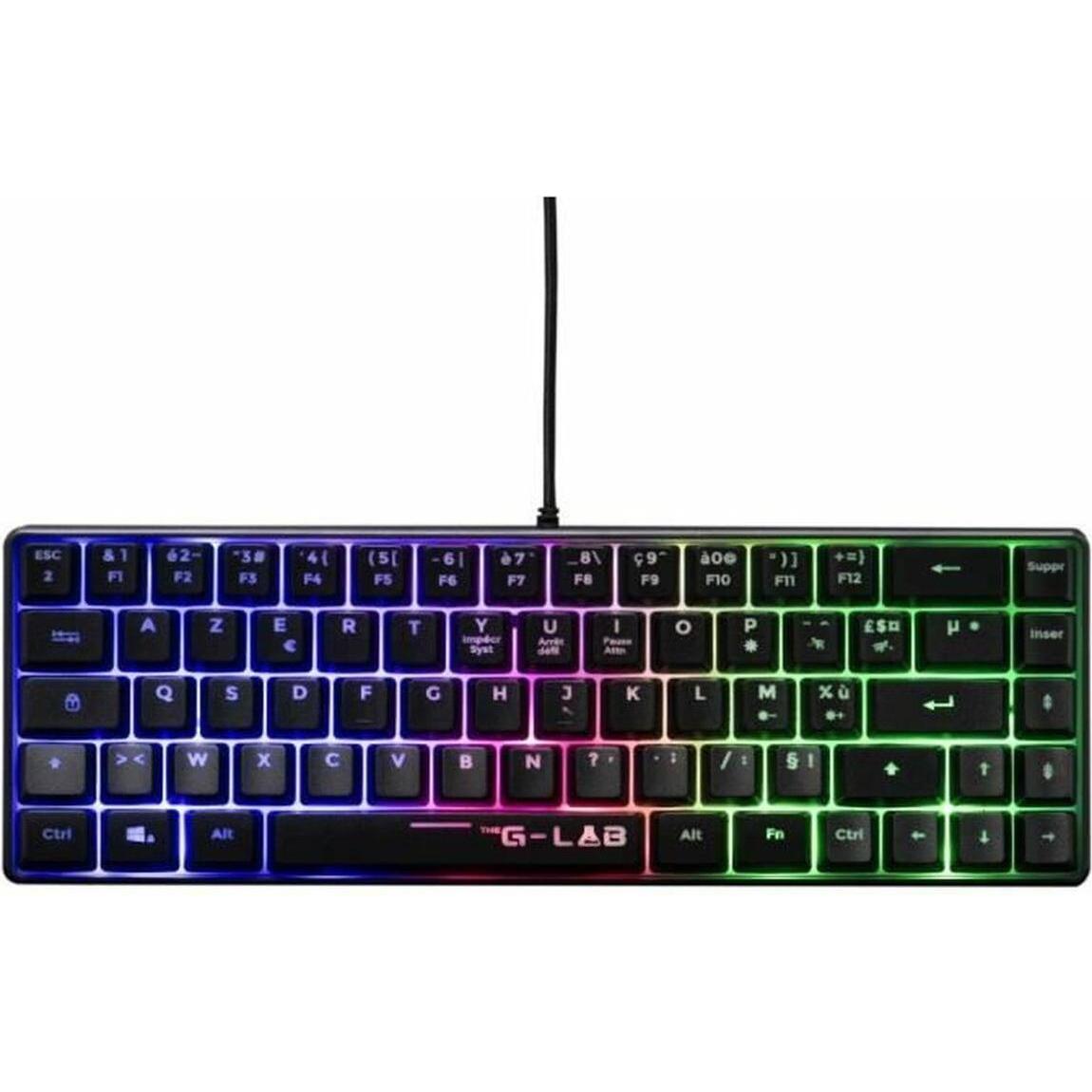 The G-Lab Keyz Hydrogen Noir - RBG/Filaire (Francese, Cablato), Tastiera, Multicolore