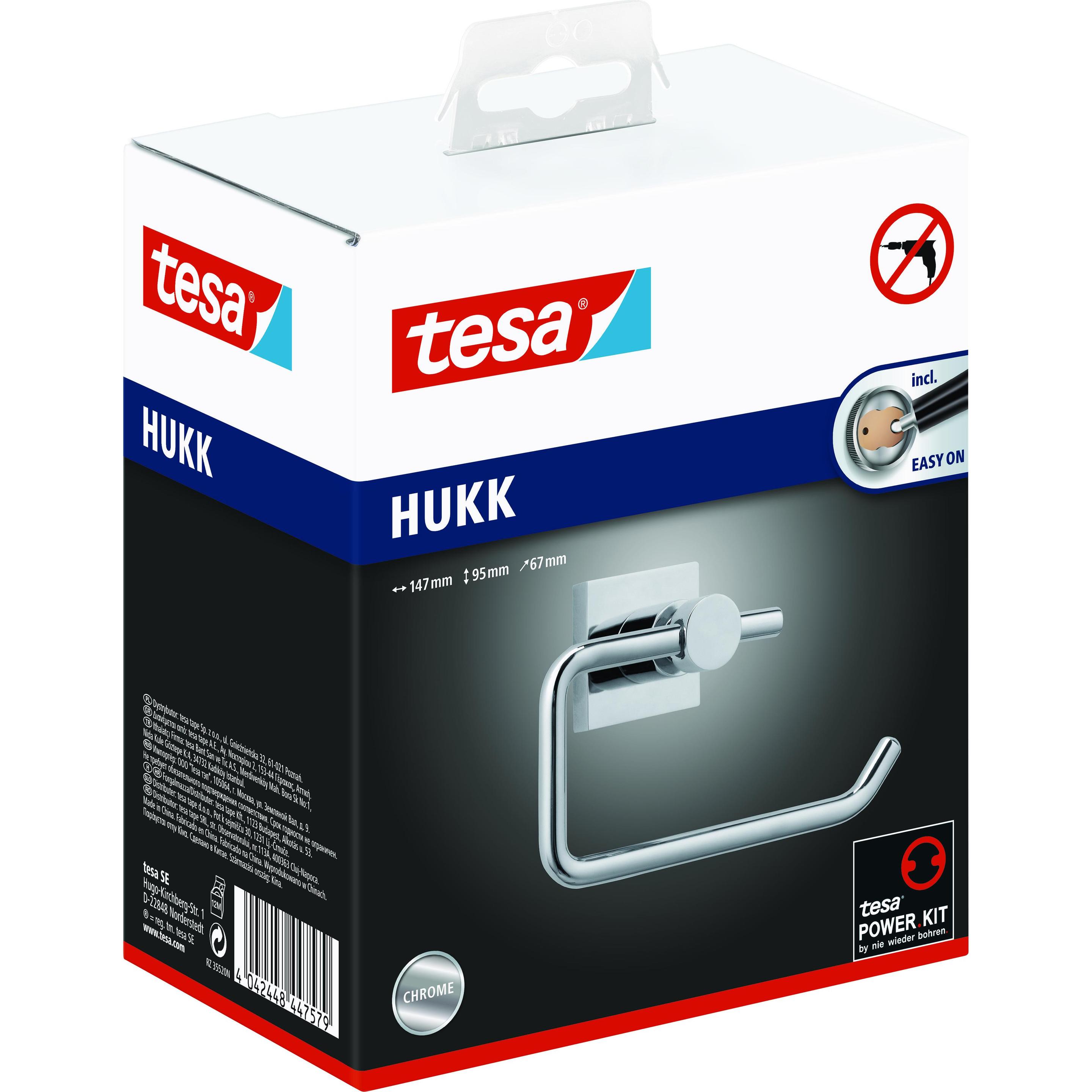 Thumbnail - tesa, Toilettenpapierhalter, HUKK Toilettenrollenhalter inkl. Klebelösung ohne Bohren