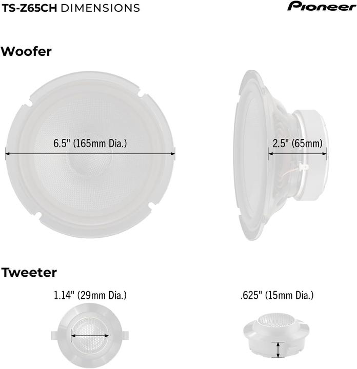 Produktbild Pioneer TSZ65CH Sistema Altoparlanti Componenti (330 W, 17 cm)