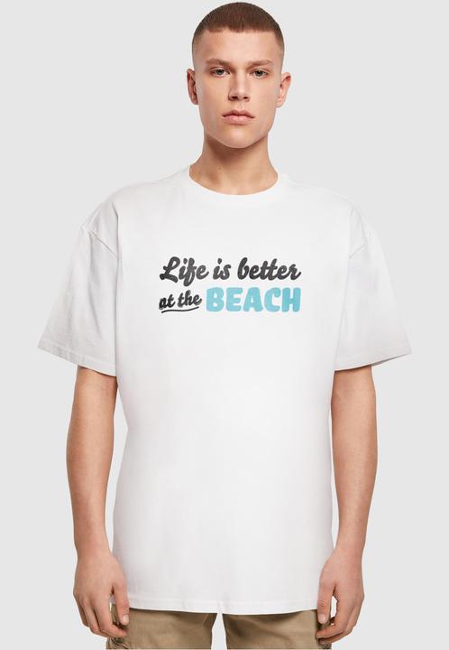 Produktbild Merchcode Summer - Life is better at the beach Heavy Oversize Tee - 116333 (L)