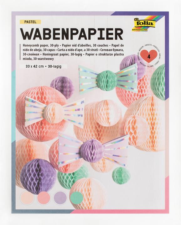 Produktbild Folia Wabenpapier 30-lagig, 4 Blatt (4 x)