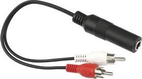 Produktbild Shiverpeaks S/CONN maximum connectivity Klinke Cinch Kabel-Klinkenkupplung 3-pol. 6,3mm auf 2 Cinchstecker, 0,2m (0.20 m, Cinch)