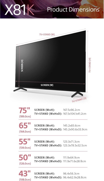 Produktbild Sony KD-75X81K (75", X81K, LCD, 4K, 2022)