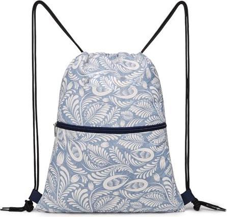 Only-Bags.Store Rucksack mit Kordelzug Turnbeutel Turnbeutel mit Aussentasche Verstellbarer Kordelzug Turnbeutel mit