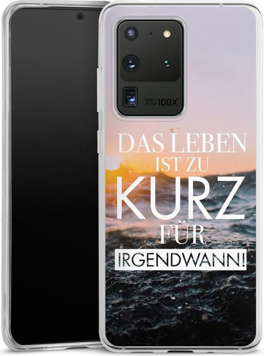 Produktbild DeinDesign Silikon Hülle für Samsung Galaxy S20 Ultra 5G Handyhülle Case Smartphone Schutzhülle Spruch Meer (Samsung Galaxy S20 Ultra 5G)