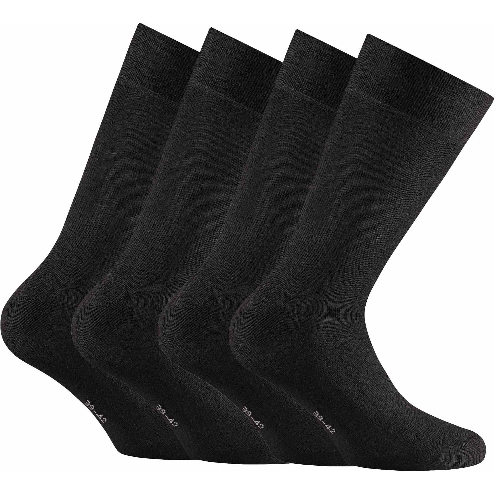 Thumbnail - Rohner, Herren, Socken, Socken Casual Bequem sitzend, Schwarz, (4er Pack, 43 - 46)