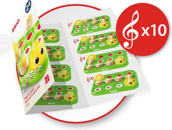 Actual product image Brio Musical Caterpillar (German, Spanish, French, Norwegian, Czech, Polish, Dutch, Finnish, Japanese, Danish, Swedish, Italian, Portuguese, English, Slovak)