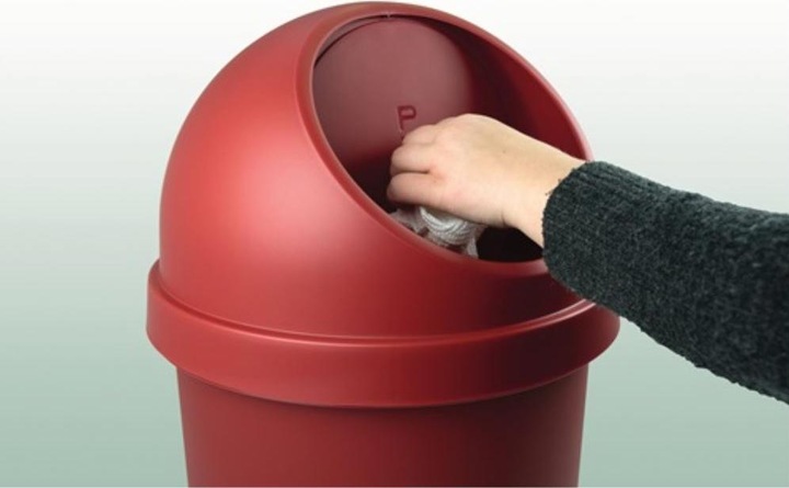 Image du produit Helit Poubelle à pousser en plastique (6 l)