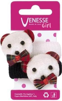 Immagine prodotto Venesse Sponge Elastics for Girls with Teddy Bear 2 pcs (Elastico per capelli)