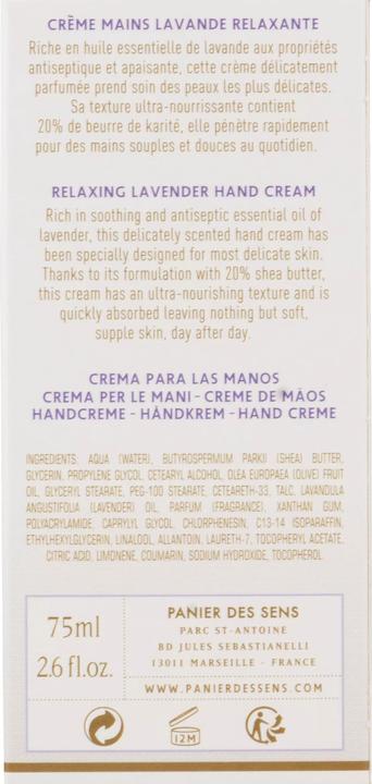 Produktbild Panier des Sens Handcrème (75 ml)