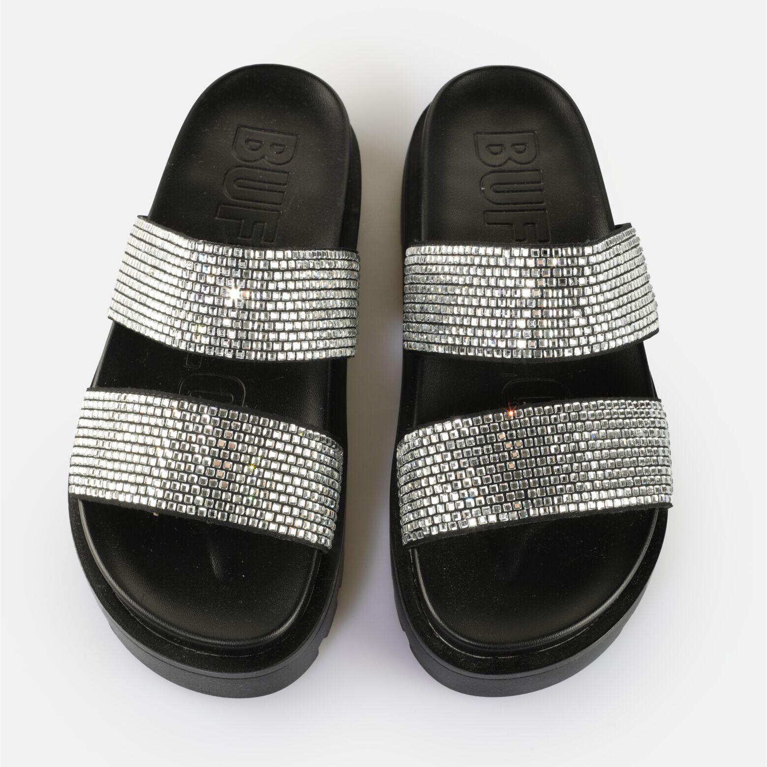 Thumbnail - Buffalo, Damen, Sandalen, Raya Tss Spark - Vegan Textile, Schwarz, (38)