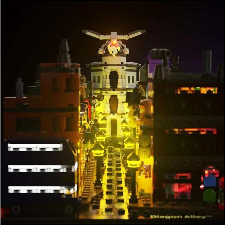 Actual product image Light my bricks LMB 2.0 LEGO® 76444# Harry Potter Diagon Alley Wizarding Shops Light Kit