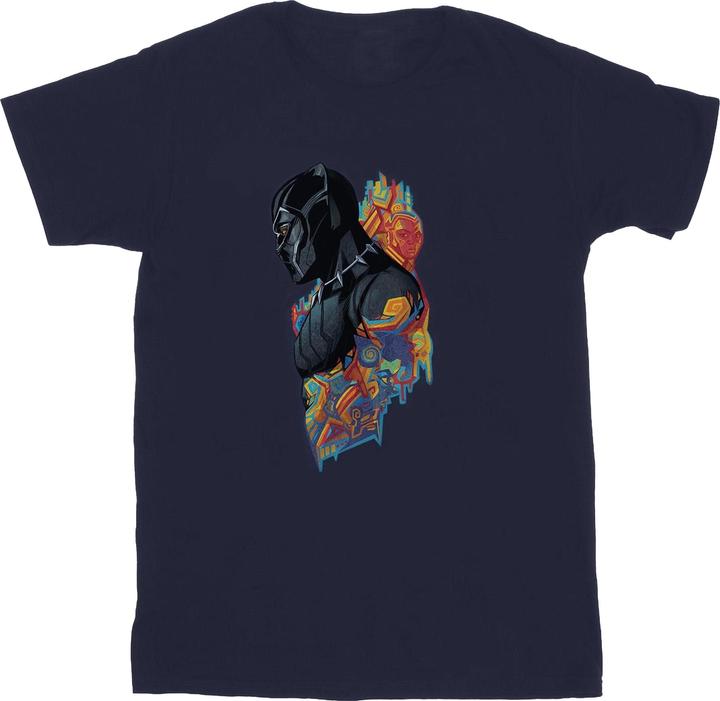 Produktbild Mädchen Black Panther Profil TShirt aus Baumwolle (140, 146)