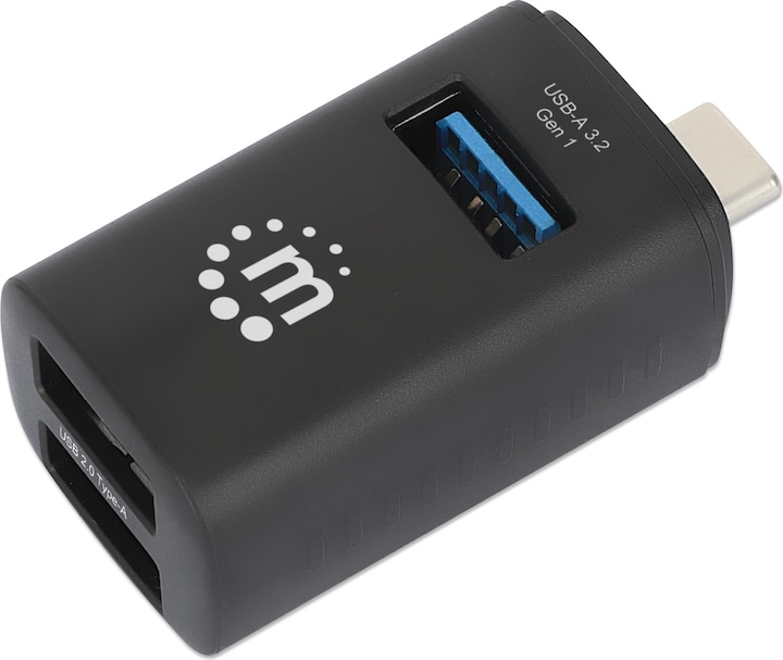 Actual product image Manhattan 3-port USB 3.0 / 2.0 Type-C combo hub (USB-C, 3 Ports)