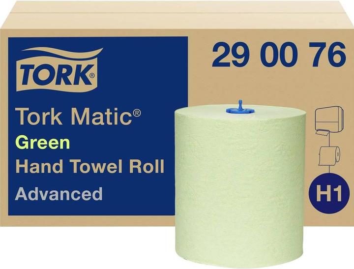 Tork Rouleau d'essuie-mains recyclés Advanced Hybrid 2 plis vert (150m) (6x)