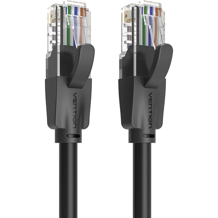 Thumbnail - Vention Cat.6 UTP Patch Cable, schwarz, 1m (U/UTP, CAT6, 1 m), Netzwerkkabel
