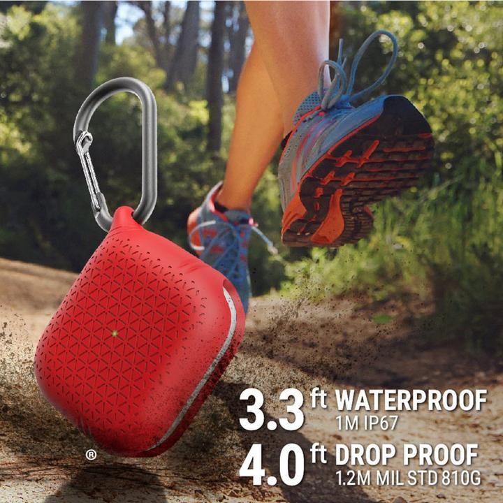 Actual product image Catalyst Vibe Waterproof Protective Case for AirPods, Red (Headphone bag)