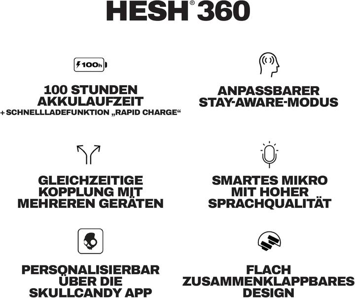 Produktbild Skullcandy Hesh 360 (ANC, 100 h, Kabelgebunden, Kabellos)
