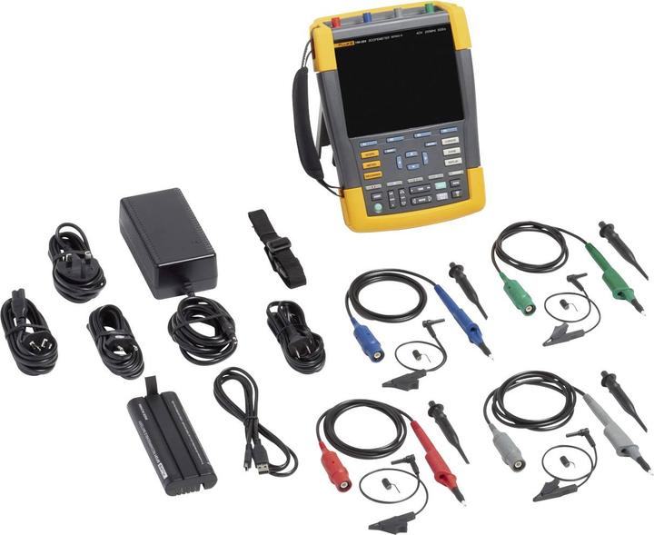 Image du produit Fluke 190-504-III-S Oscilloscope portatif (scope meter) 500MHz 4 canaux 5 GSa/s 30 kpts 8 bits 1 kit (CAT III 1000V, CAT IV 600V)