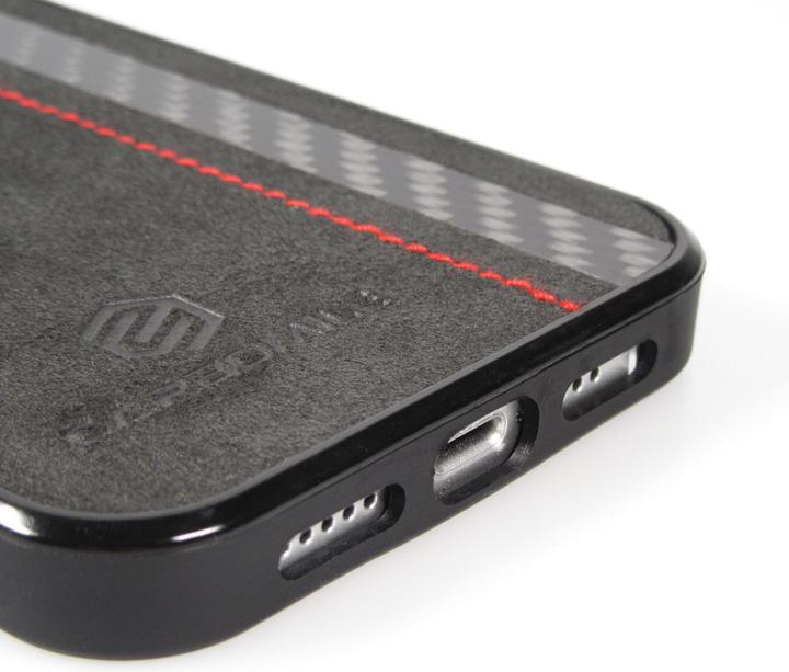 Immagine prodotto Carbomile Rivestimento in alcantara e carbone con bordi rozzi (compatibile MagSafe) (Apple iPhone 15)