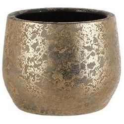 Mica, Blumentopf, Flowerpot Clemente 1055435, ceramics, Ø 19.5 cm, gold (19.50 x 15.50 cm)