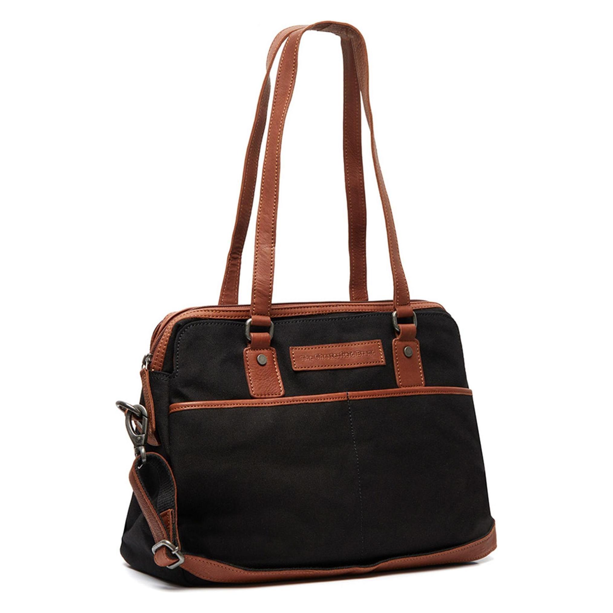The Chesterfield Brand, Handtasche, Maleny Schultertasche 34 Cm, Schwarz
