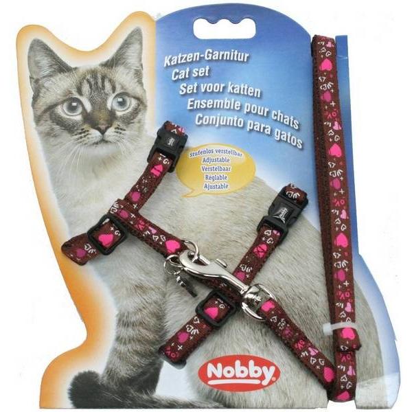 Thumbnail - Nobby Garnitur Love (Katze), Halsband + Leine