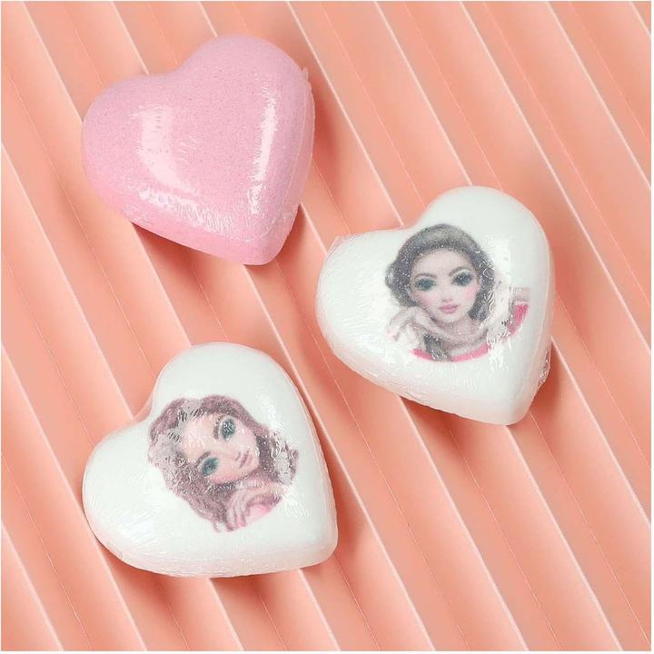 Actual product image Top Model Topmodel - TOPModel Printed Bathfizzers BEAUTY and ME - White, Pink - 30g each (Bath bombs, Bath pearls, 30 g)