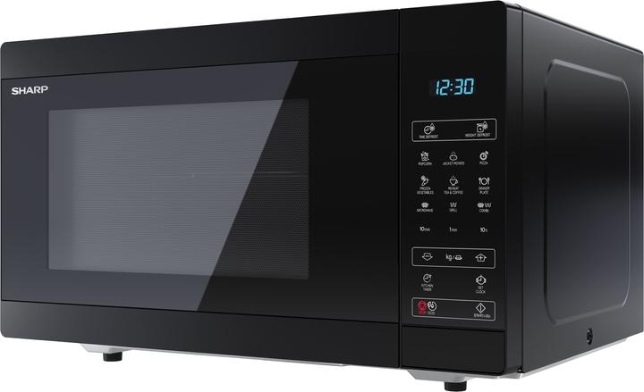 Produktbild Sharp YC-MG81E-B Mikrowellenherd Flache Oberfläche Mikrowelle mit Grill 28 L 900 W Schwarz (28 l)