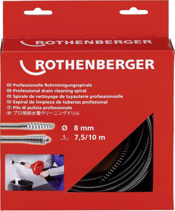 Produktbild Rothenberger Rohrreinigungsspirale 8 mm x 7 (1 Stk.)