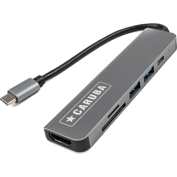 Caruba 6 in 1 USB C Hub (USB-C), Dockingstation + USB Hub