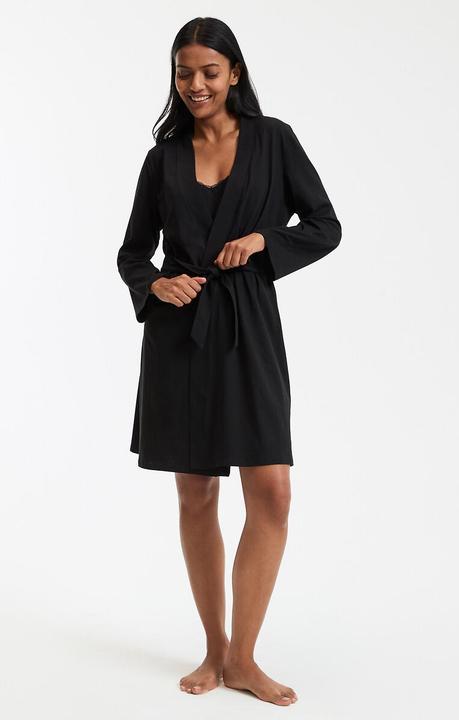 Actual product image La Redoute Collections Unifarbener Bademantel aus Baumwolljersey (XL)