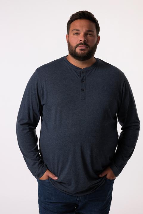 Actual product image Men+ Henley, Basic, Langarm, Rundhals (3XL)