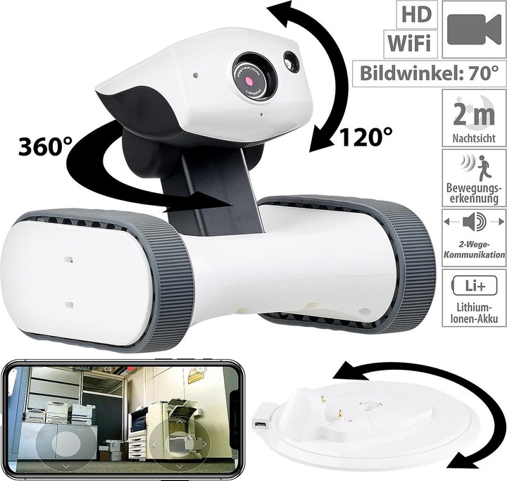Produktbild 7links Home-Security-Rover, weltweit fernsteuerbar