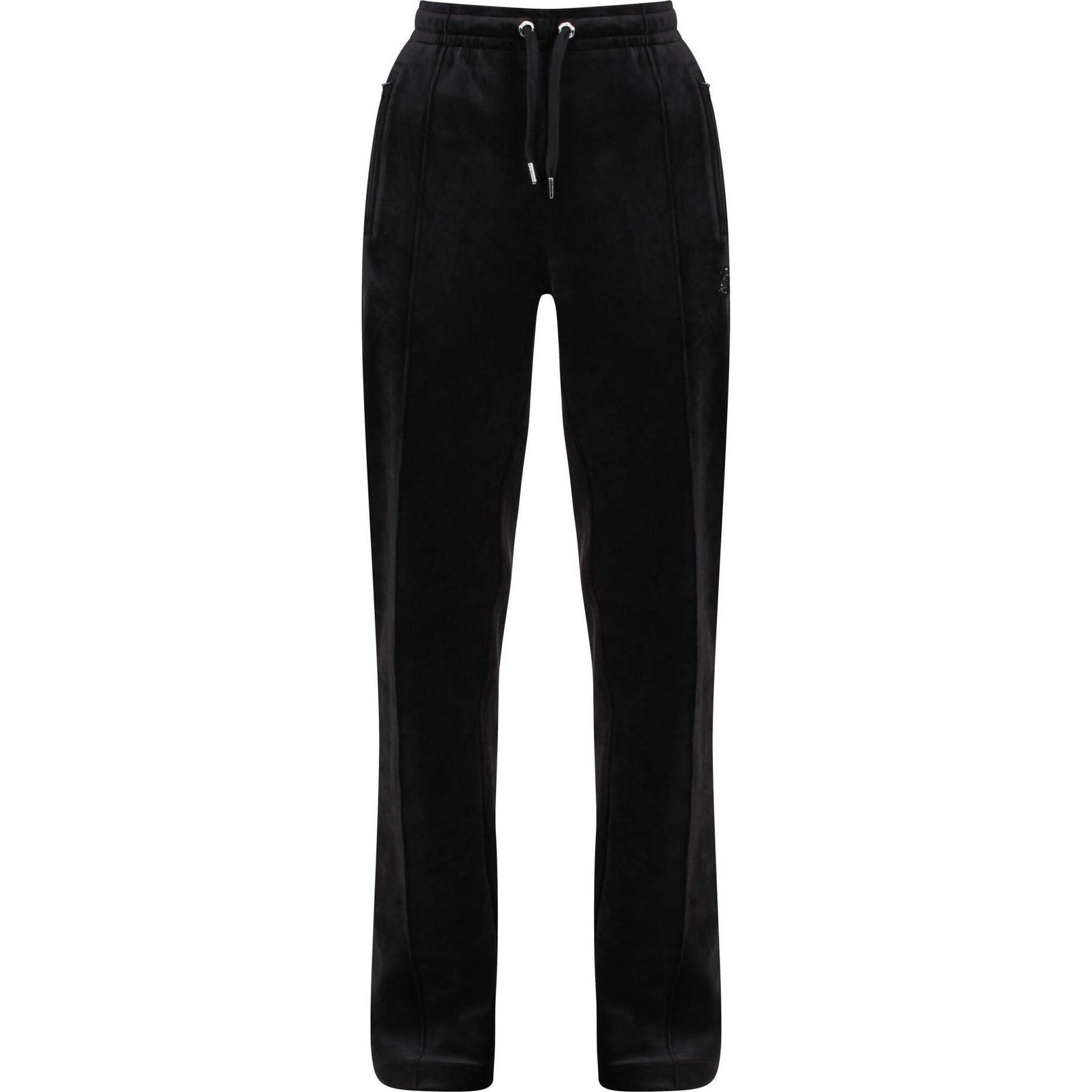 Juicy Couture, Damen, Hosen, jogginghose aus samt, damen, Schwarz, (L)