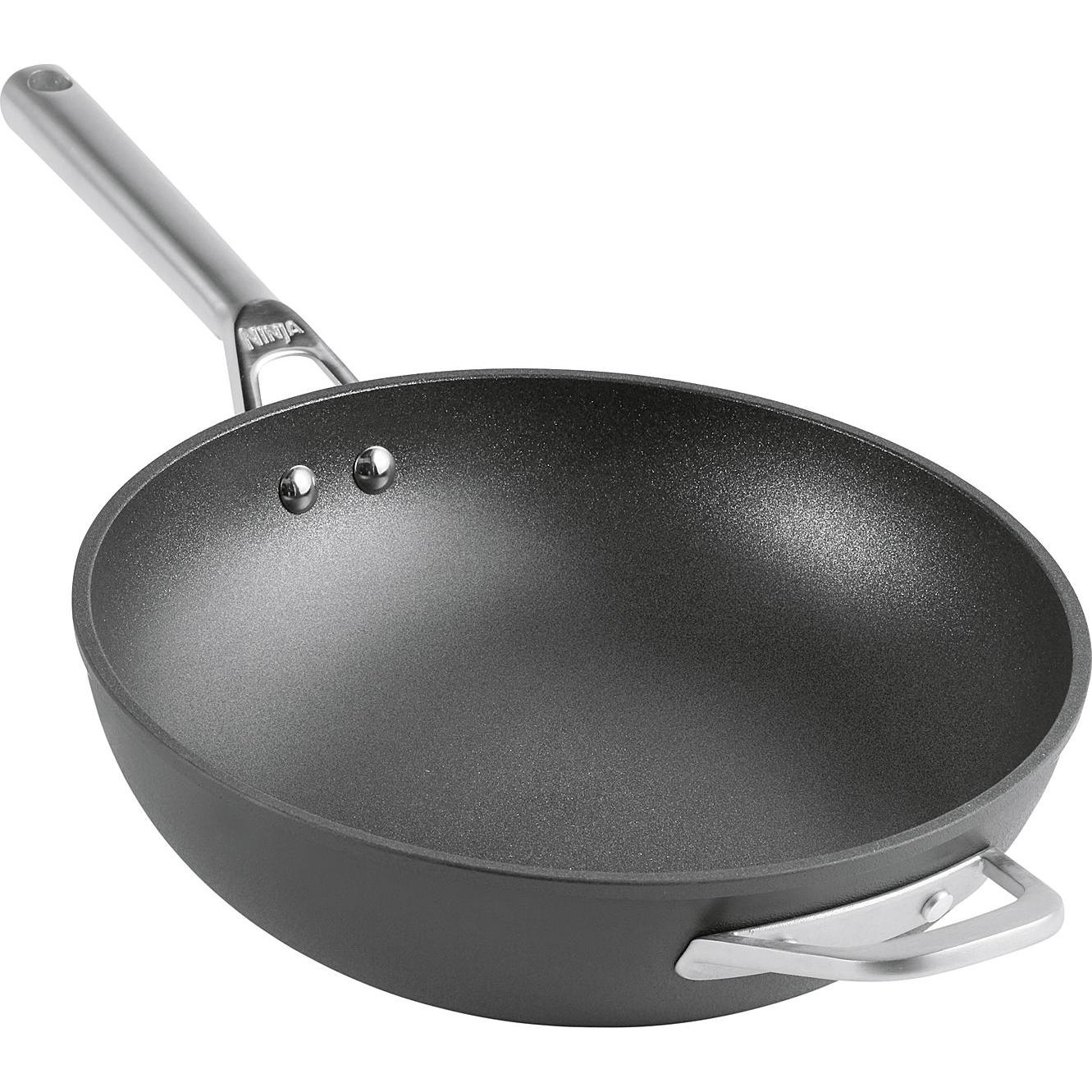 Ninja NIA Wok 28cm m.Deckel F.Z.Pr., Pfanne + Kochtopf, Schwarz