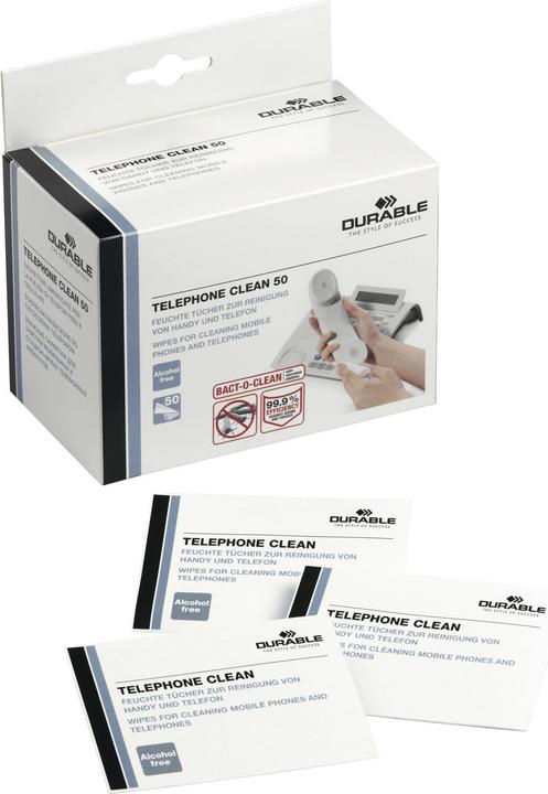 Productafbeelding Durable Telefoonschoonmaak 50 578502 Schoonmaakdoekjes 50 stuks (50x)