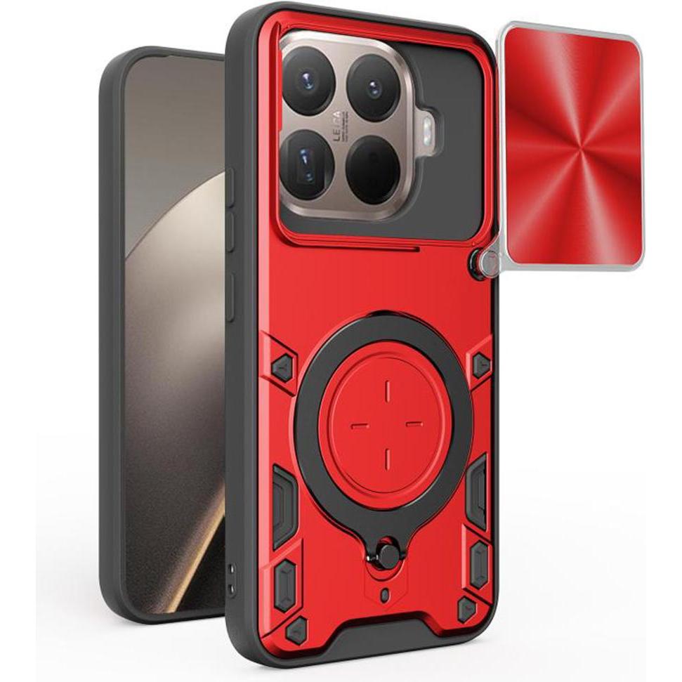 Techsuit - CamGuard Pro - Xiaomi 15T Pro - Red (Xiaomi 15T Pro), Cover smartphone, Rosso
