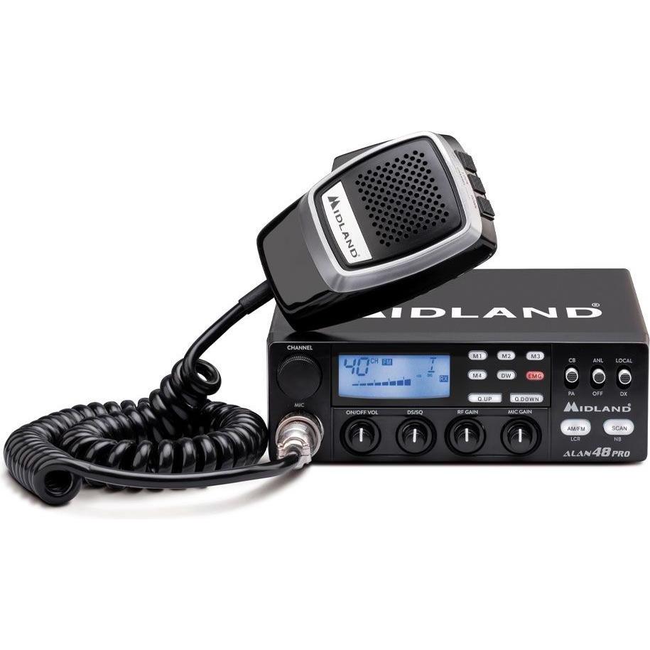Midland Alan 48 Pro, Walkie-Talkie, Schwarz