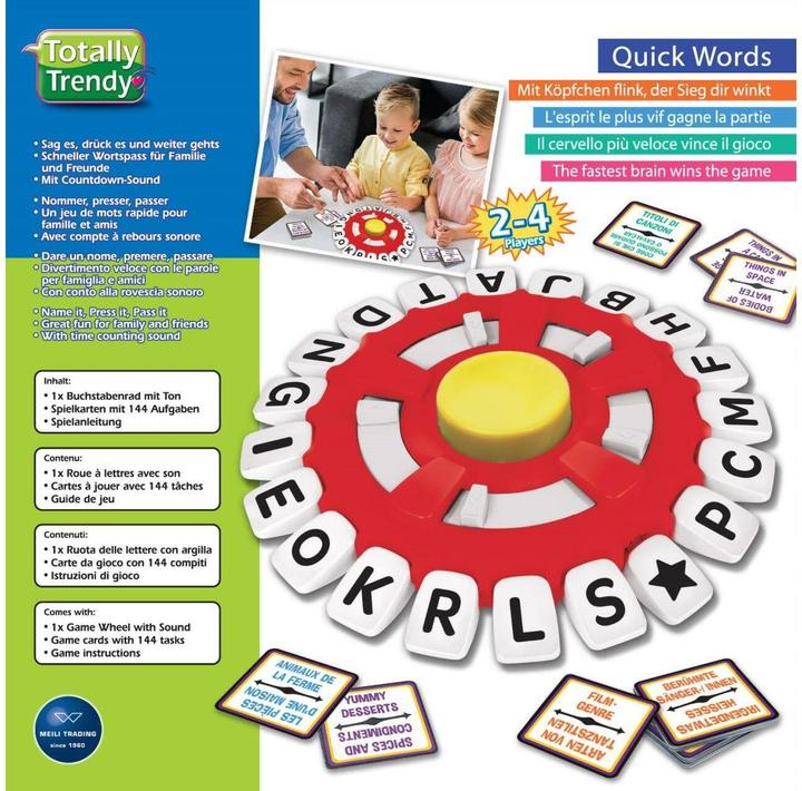 Produktbild Totally Quick Words (Deutsch, Englisch, Französisch, Italienisch, 2 - 4 Spieler)