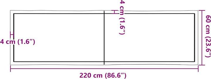 Actual product image VidaXL Aneta (220 x 60 x 4 cm)