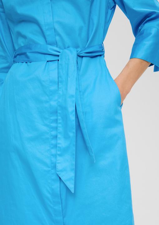 Image du produit s.Oliver Kleid Hemdblusenkleid aus Baumwolle mit Bindegürtel (42)