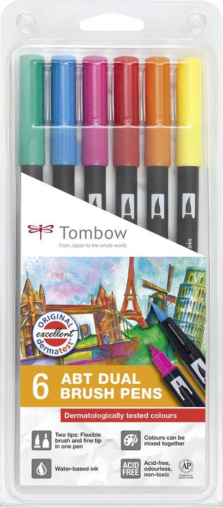 Actual product image Tombow ABT Dual Brush Pen (buntkombi, 6 x)