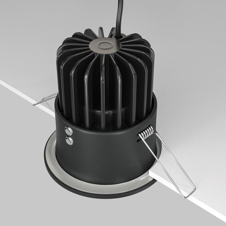 Immagine prodotto Maytoni Zoom LED downlight, luce da incasso 12W nero IP65 90Ra Ø8,5mm bianco neutro (970 lm)