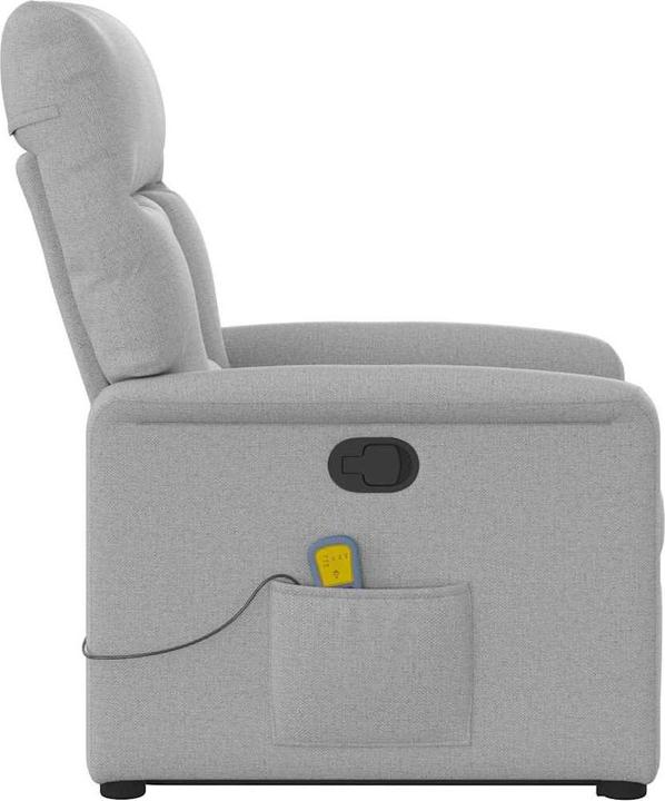Immagine prodotto vidaXL Poltrona massaggiante con ausilio per la risalita in piedi in tessuto grigio Cloud
