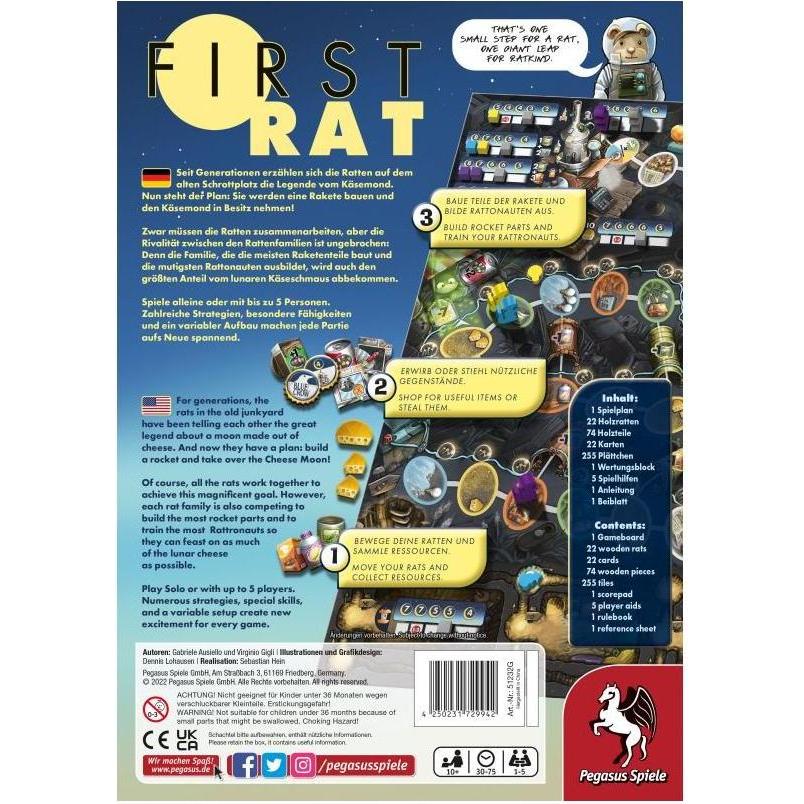 Thumbnail - Pegasus 51232G - First Rat - Brettspiel, für 1 bis 5 Spieler ab 10 Jahren (DE/EN-Ausgabe) (Englisch)