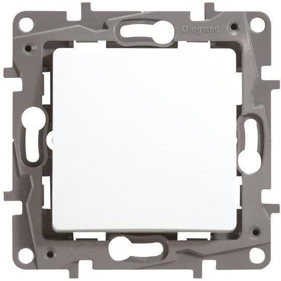 Legrand Niloe Taster Wechsel 6A 664505 mit Spreizkrallen ultraweiss, Taster + Schalter, Weiss