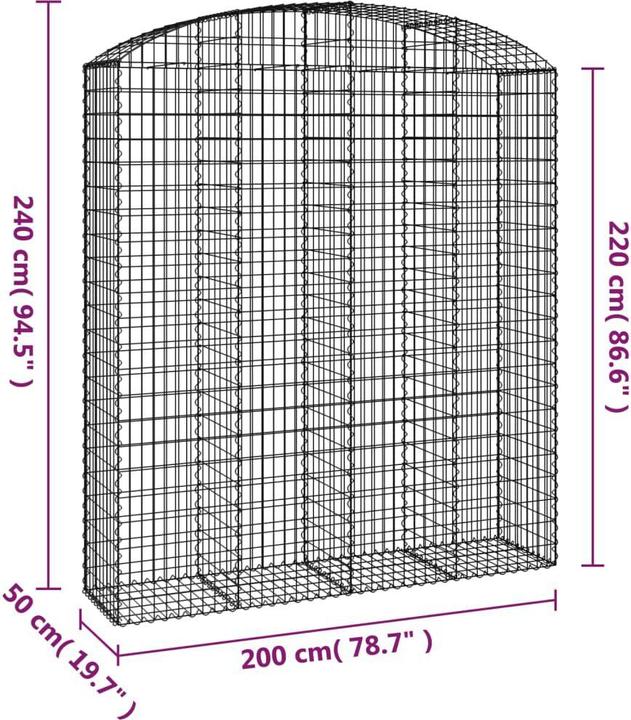 Produktbild vidaXL Gabionenkorb
