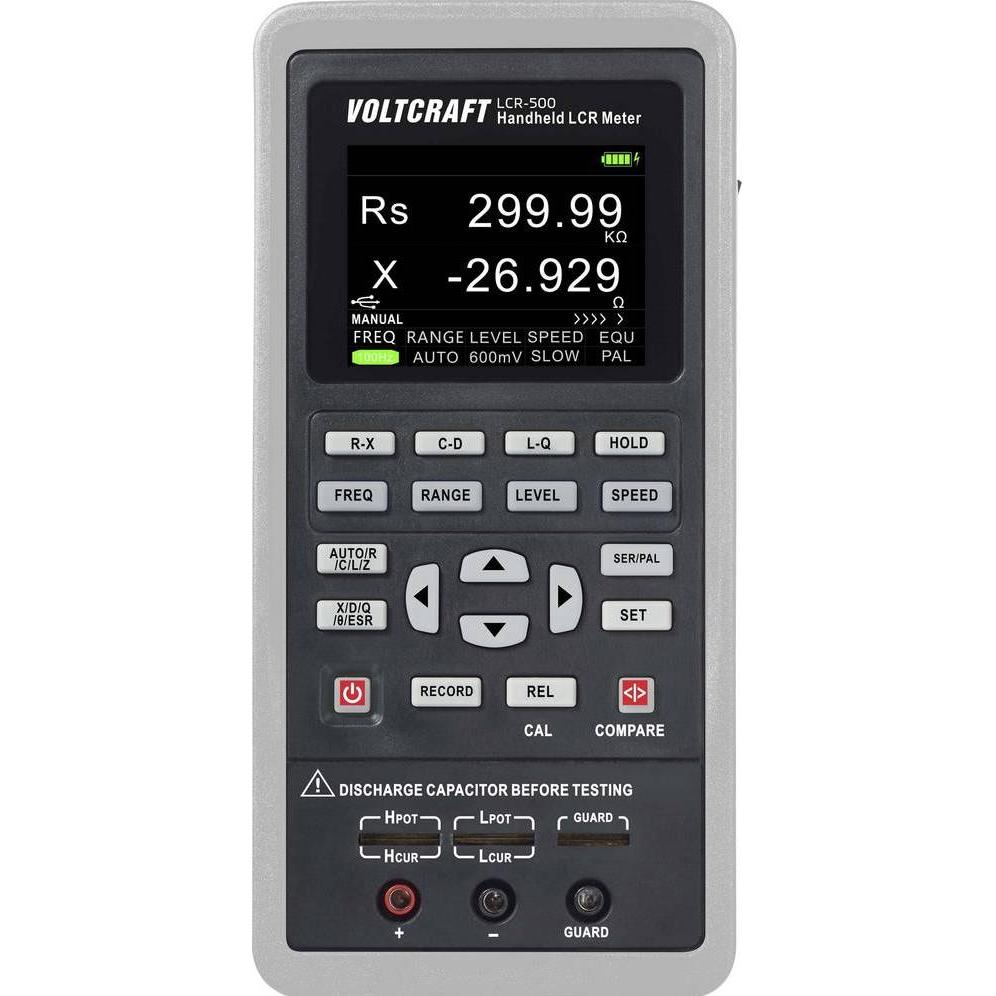 Voltcraft, Multimetro, LCR-500 LCR Messbrücke digital Datenlogger CAT I Anzeige (Counts): 40 (CAT I)