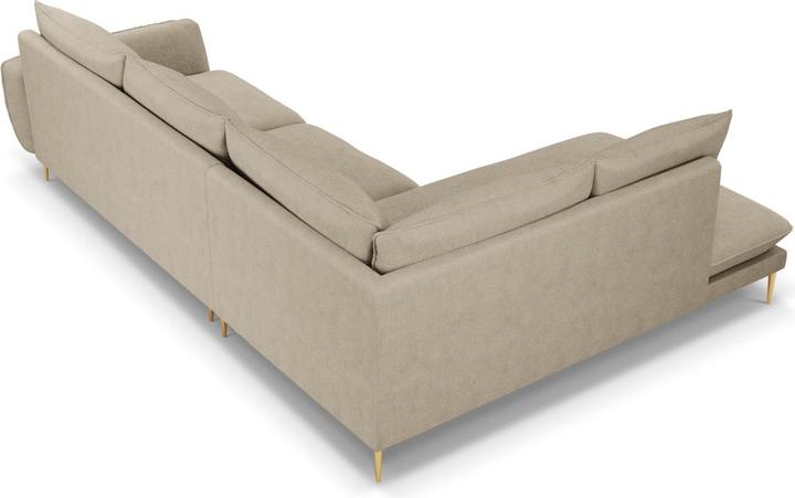 Actual product image Cosmopolitan Design Left Corner Sofa, "Vienna", 6 Seats, Beige, 275x185x95 Made in Europe (Corner sofa)